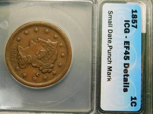 1857 Small date  Large Cent  Item # 60101 - Picture 1 of 3