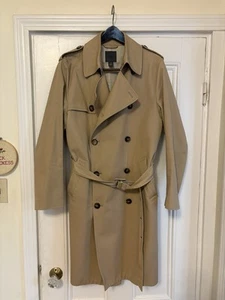 Men’s H&M Classic Trench Coat, Size 38R - Picture 1 of 3