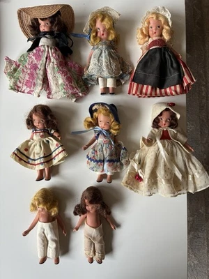 Nancy Ann Storybook Dolls Bisque Lot Of 8 Mixed JT, FL - Image 1 of 4