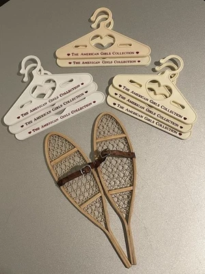 American Girl Doll Kirsten Wooden Winter Snowshoes  And 8 Heart Hangers (read) - Image 1 of 4