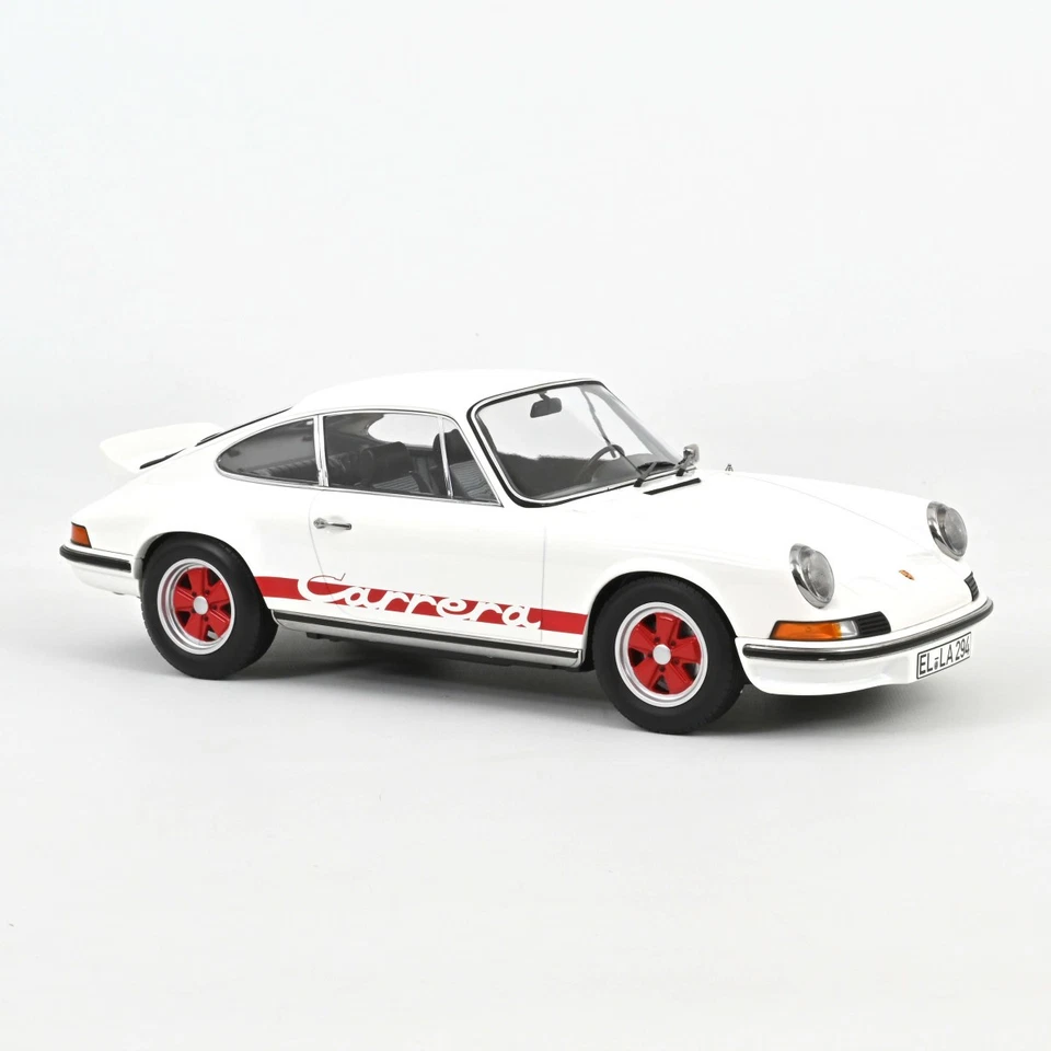 Porsche 911 Carrera Rs 2.7 1973 Bianco Rosso Modellino Auto 1:12 Norev - Immagine 1 di 1