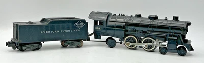 Gilbert American Flyer S Gauge #303 Atlantic Locomotive & Tender - Runs Well - Image 1 of 4