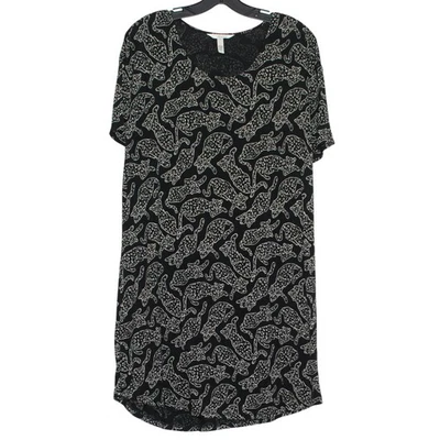 Camisa de dormir Soma Jungle Cat Boho minimalista costera abuela cabaña negra pequeña Foto 1 de 4