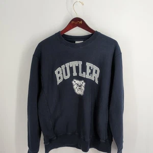 Butler Bulldogs Basketball NCAA Champion Pullover Sweatshirt Navy Blue Size L - Picture 1 of 9