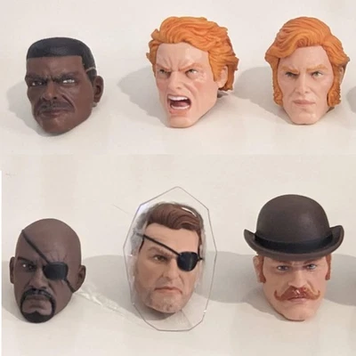 Marvel Legends 6 HEAD LOT Custom Figure Fodder Nick Fury Dugan GI Joe Classified - Image 1 of 2