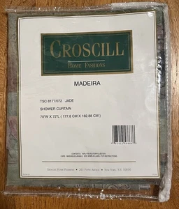Tenda doccia Croscill Home Fashions Madeira verde giada 70”X 72” nuova con scatola - Foto 1 di 6