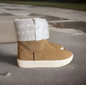 UGG Lynus 1123692 KASTANIENBRAUNES WILDLEDER/GRÖSSE 6 DAMEN-STIEFELETTEN ZUM ÜBERZIEHEN/AUTHENTISCH - Bild 1 von 17