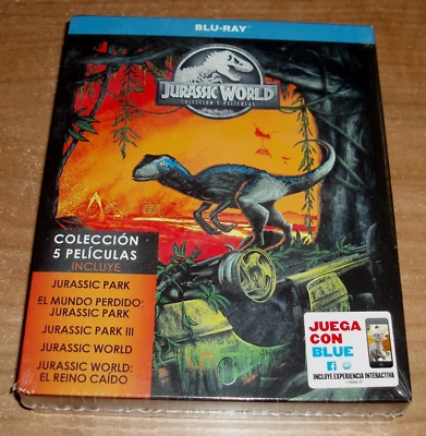JURASSIC PARK+JURASSIC WORLD COLECCION 5 PELICULAS 5 BLU-RAY NUEVO A-B-C - Imagen 1 de 4