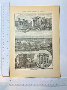 Wood Engraved Views In Athens Universal History 1894 - Bild 1 von 4