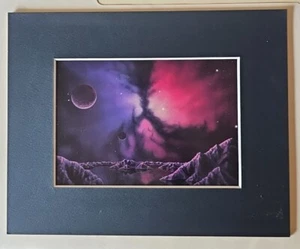 Kim Poor Print Novagraphics The Butterfly Nebula 1981 Space Art Tucson AZ Matted - Picture 1 of 8