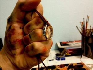 UNCHARTED Nathan Drake ring made sterling silver 925- handicraft - Afbeelding 1 van 10