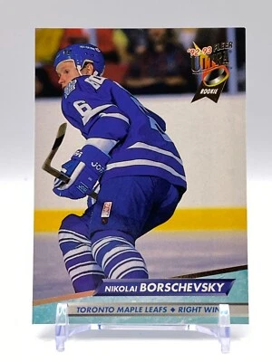 1992 Fleer Ultra Rookie RC Nikolai Borschevsky #418 Toronto Maple Leafs - Image 1 of 2