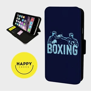 BOXING CHAMPION FIGHTER - Funda protectora de cuero sintético abatible para teléfono - iPhone/Samsung - Imagen 1 de 5