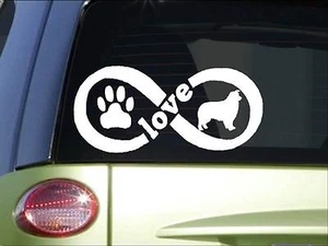 Aussie Australian Shepherd Infinity sticker *H402* 4 x 8.5 inch vinyl decal - Picture 1 of 1