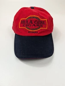 Baseballmütze Hula Mädchen Zigarren Hawaii rot verstellbar Logo Souvenir Werbung - Bild 1 von 8