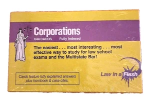 Professional Law In A Flash Corporations Indexed Legal Study Cards 1992 New Box - Picture 1 of 6