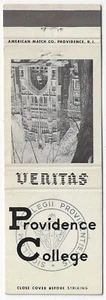 Providence College RI Veritas Manumark 1969 FS Empty Matchcover - Bild 1 von 3