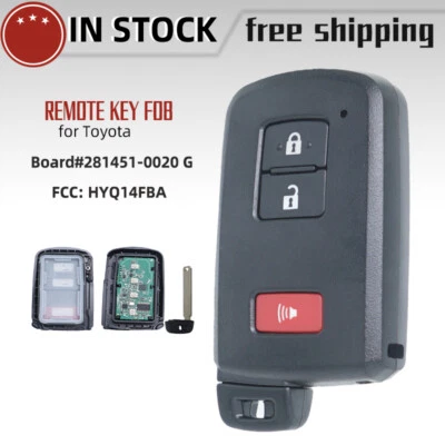 Chaveiro remoto 281451-0020 para Toyota Land Cruiser Prius C Prius V RAV4 Tacoma - Imagem 1 de 4