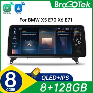Autoradio Für BMW X5 E70 X6 E71 12.3'' 8-Kern 128G CarPlay Android auto GPS DAB+ - Bild 1 von 17