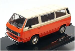 Ixo 1/43 Scale CLC501N.22 - 1981 Volkswagen Type 2 (T3) Caravan - Orange/Cream