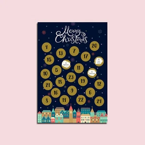 Adventskalender A4 zum Rubbeln, Rubbeladventskalender zum selbst befüllen - Picture 1 of 9
