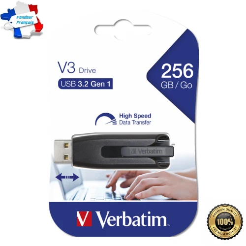 VERBATIM Store 'n' Go V3 Clé USB USB-3.2 Gen 1 256 Go - Photo 1/4