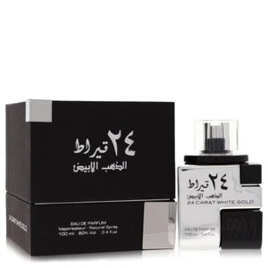 Lattafa 24 Carat White Gold by Lattafa Eau De Parfum Spray (Unisex) 3.4 oz For M - Picture 1 of 5