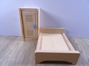 Puppenmöbel Puppenstube Spind Bett hochwertig Holz wie abgebildet top (7283) - Bild 1 von 10