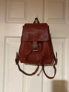 COACH LEGACY DRAWSTRING RED LEATHER BACKPACK 9569 - Picture 1 of 10