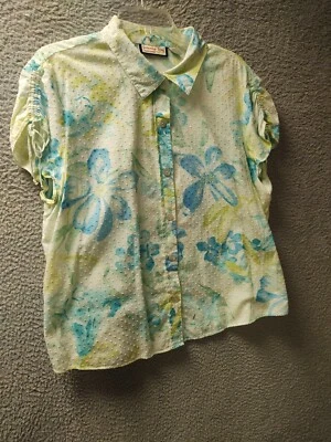 Jamaica Bay Womens Hawaiian Shirt XL Floral Button Up  Blouse Top 0444 - Image 1 of 4