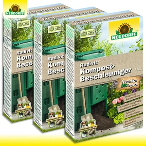 Neudorff 3x 1kg Radivit Kompost-Beschleuniger Bakterien Pilze Garten Abfall Laub - Afbeelding 1 van 3