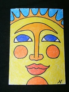 ACEO Original Prismacolor Bleistift & Federzeichnung "Sunny" von NuoVo - Bild 1 von 3