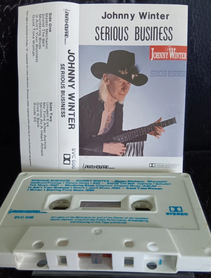 Johnny Winter – Serious Business - 1985 cassette tape excellent, cover VG+ - Image 1 of 1