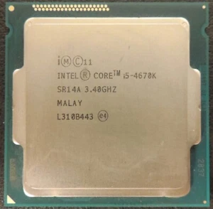 Intel Core i5-4670K Quad-Core 3.4GHz CPU SR14A LGA 1150 Processor Working - Picture 1 of 2
