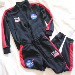 PREOWNED -  Men Hudson Nasa Embroidery Patches Space S Full Zip Jacket+ Pant Set - Picture 1 of 6
