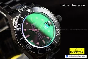 Invicta Mens 47mm Grand Diver RADAR AUTOMATIC Tinted Crystal Dial Black SS Watch - Picture 1 of 10