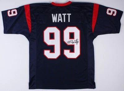 JJ Watt Signed Texans Jersey JSA COA Autograph Houston J.J. Blue - Image 1 of 3