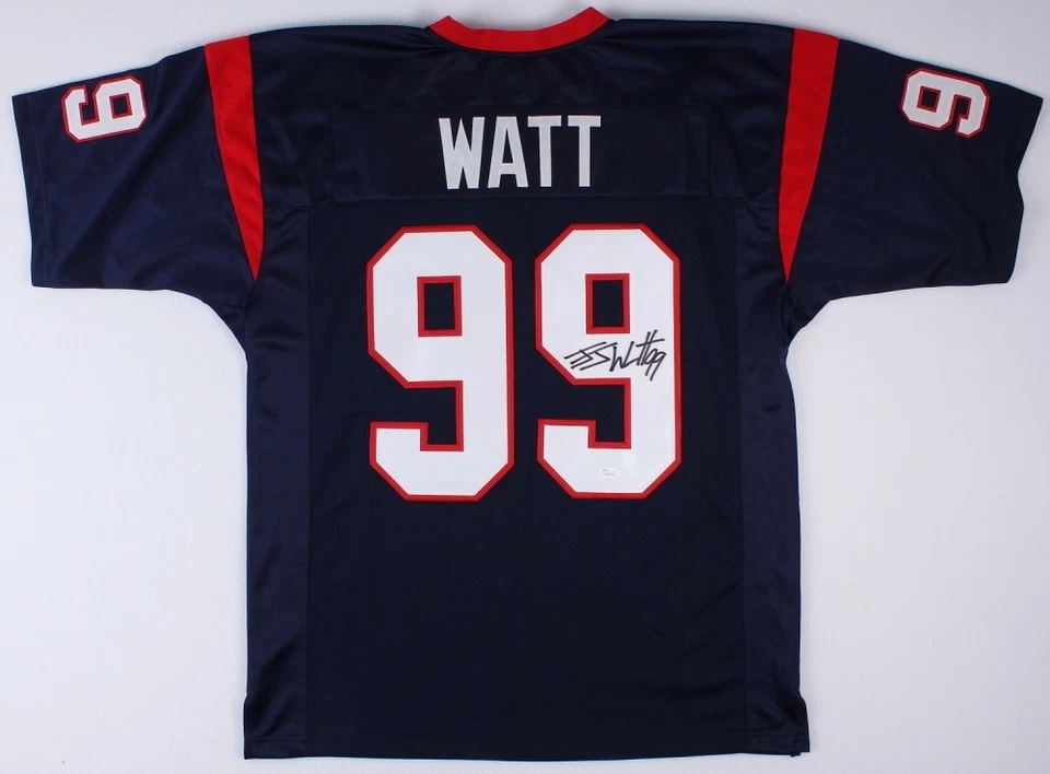 JJ Watt Signed Texans Jersey JSA COA Autograph Houston J.J. Blue - Image 1 of 3