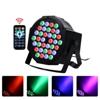 DMX RGB 36 LED Stage light Par Lamp Party Effect lamp DJ with Remote Controller - Image 1 of 4