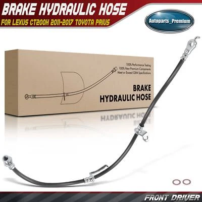 Front Driver Side Brake Hydraulic Hose for Lexus CT200h 2011-2017 Toyota Prius - Image 1 of 4