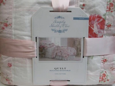 Juego de Edredón Simply Shabby Chic Rosa Rojo Rosa Floral Patchwork - Doble Foto 1 de 4