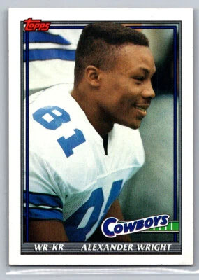 Alexander Wright 1991 Topps #362 Dallas Cowboys - Image 1 of 2
