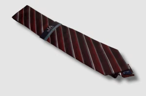 $70 John Ashford Men's Red Striped Neck-Tie Size 58 x 3.25 - Picture 1 of 1