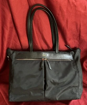 KNOMO London Curzon Negro Nylon Bolso de Hombro Laptop Moda Viaje Bolso de Trabajo Foto 1 de 4