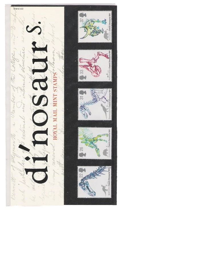 1991 ROYAL MAIL PRESENTATION PACK DINOSAURS MINT DECIMAL STAMPS - image 1 of 1