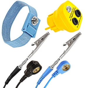 Mattone di messa a terra Minadax + polsino con estensione 2,4 m EXTRA LUNGO - EBP