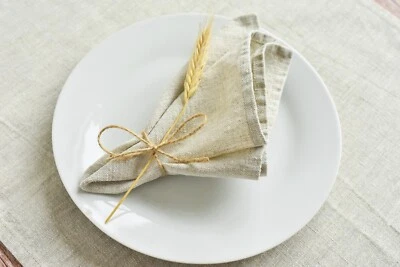 Linen Placemats and Napkins Set of 4, 6, 8, 12 Dinner Napkins Cloth Washable - Image 1 of 4