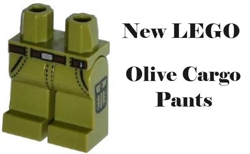 New LEGO Cargo Pants Legs OLIVE Green Dark Side Leg Pockets CHINOS Brown Belt - Image 1 of 1