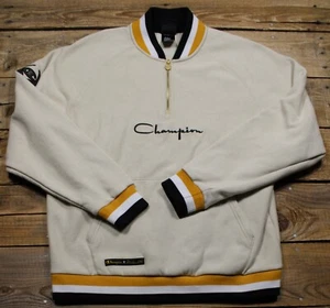 Champion X Muhammad Ali Sweatshirt Mens L Beige 1/4 Zip Boxing Legend Pullover - Picture 1 of 10