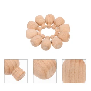 10 Pcs Ornaments Graffiti Toys Toddler Unpainted Wood Crafts - Imagen 1 de 12